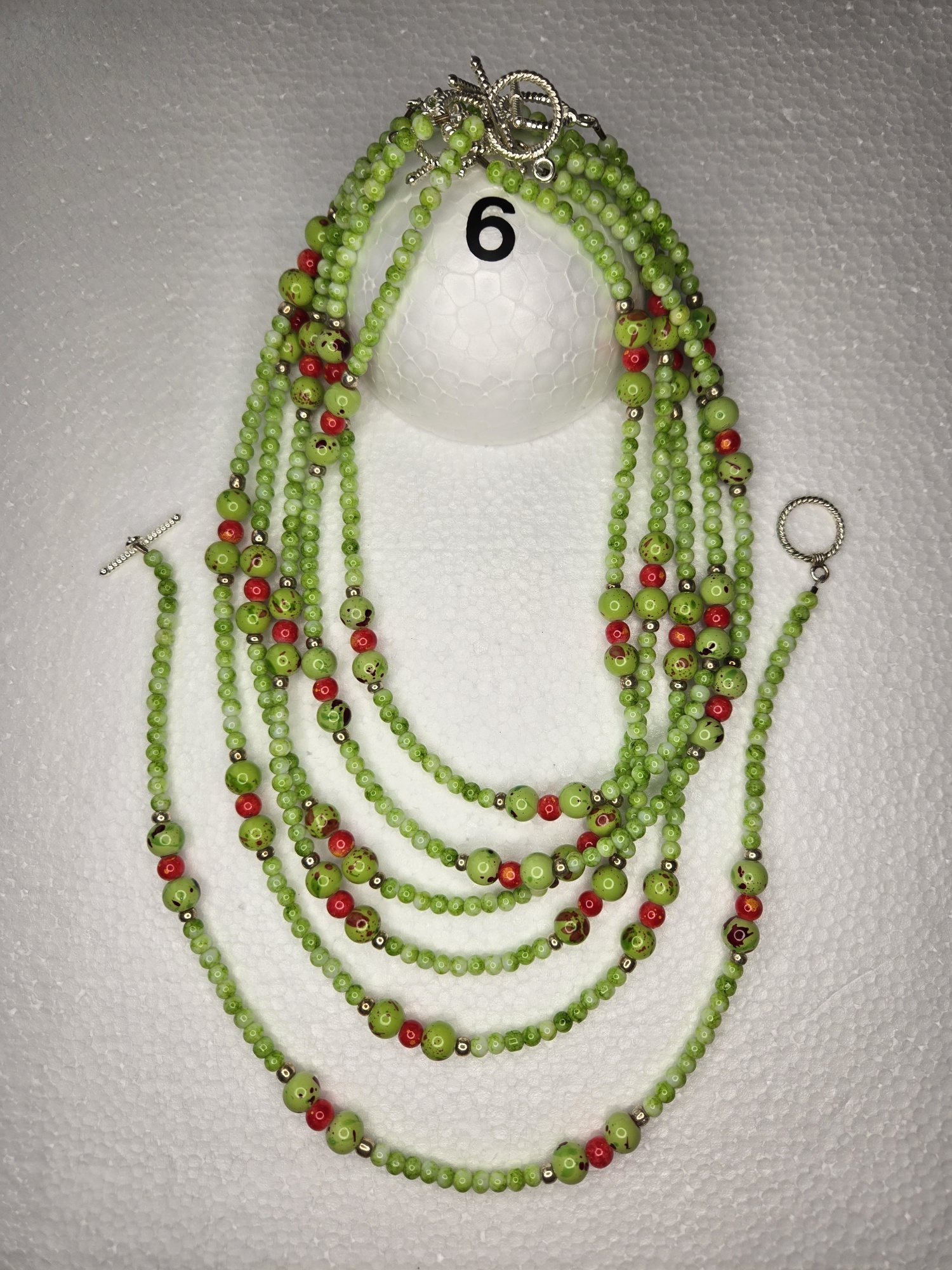Wood & Orange Synthetic Beads