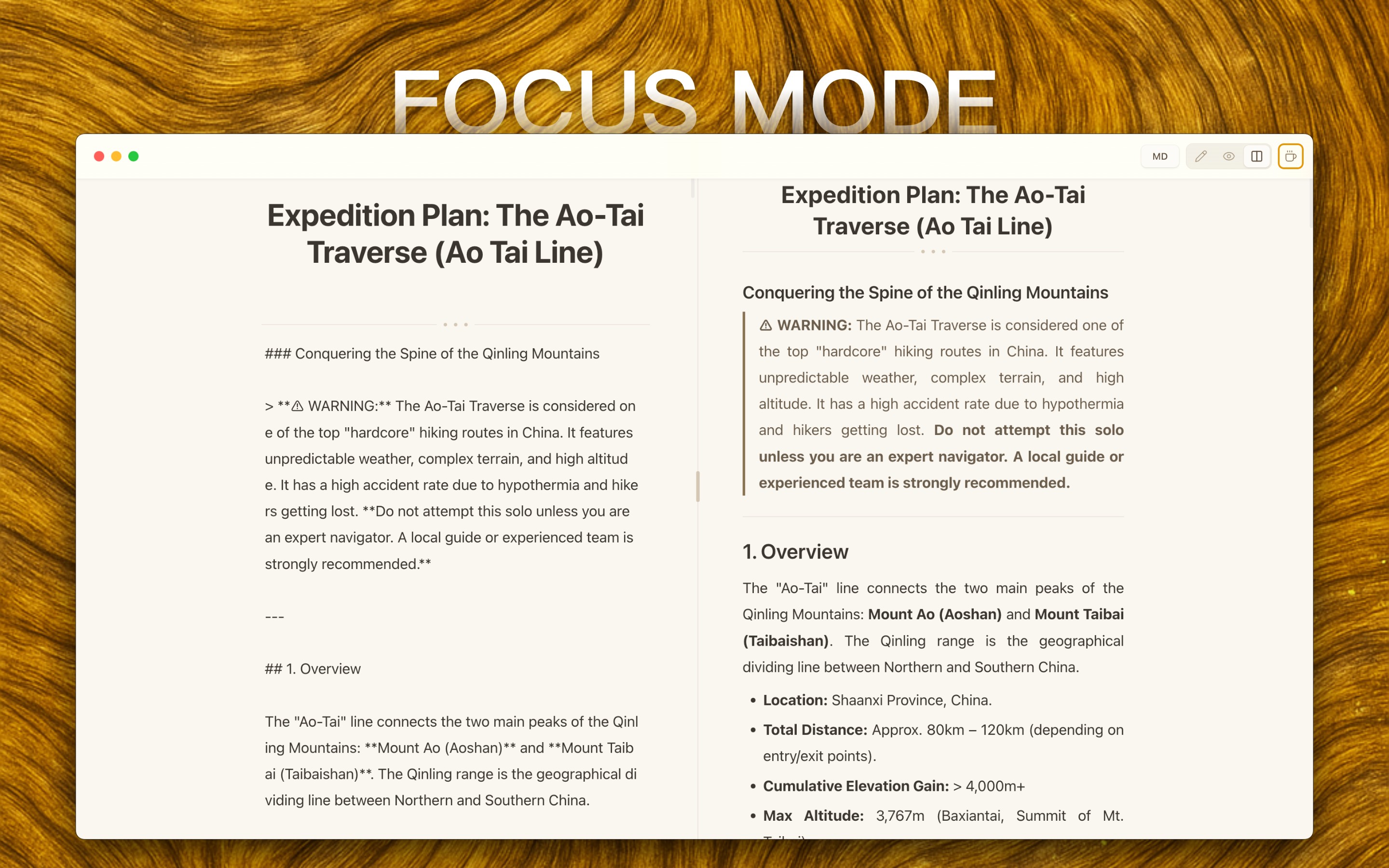 Focus Mode