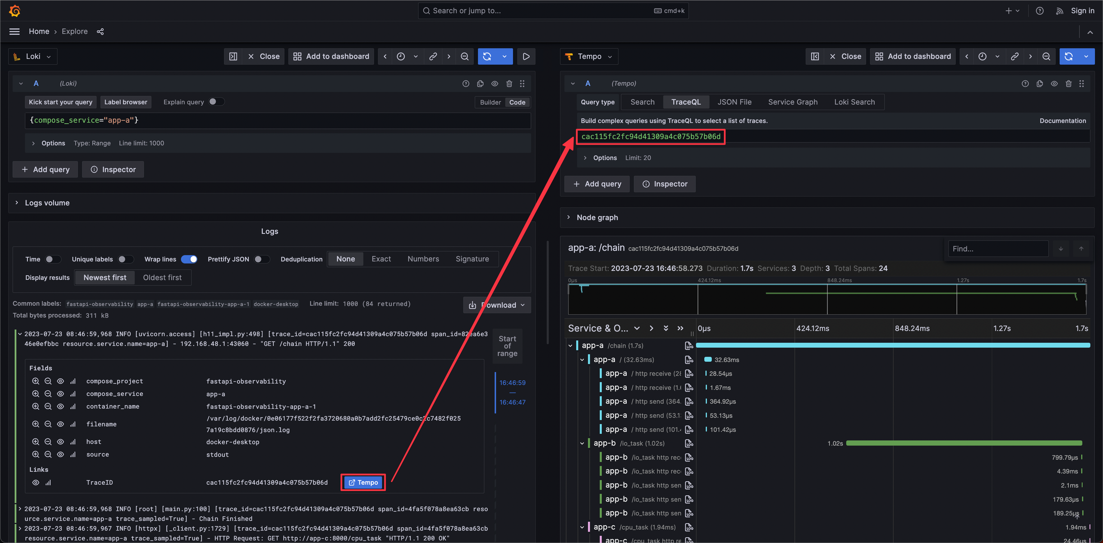 Logs to Traces