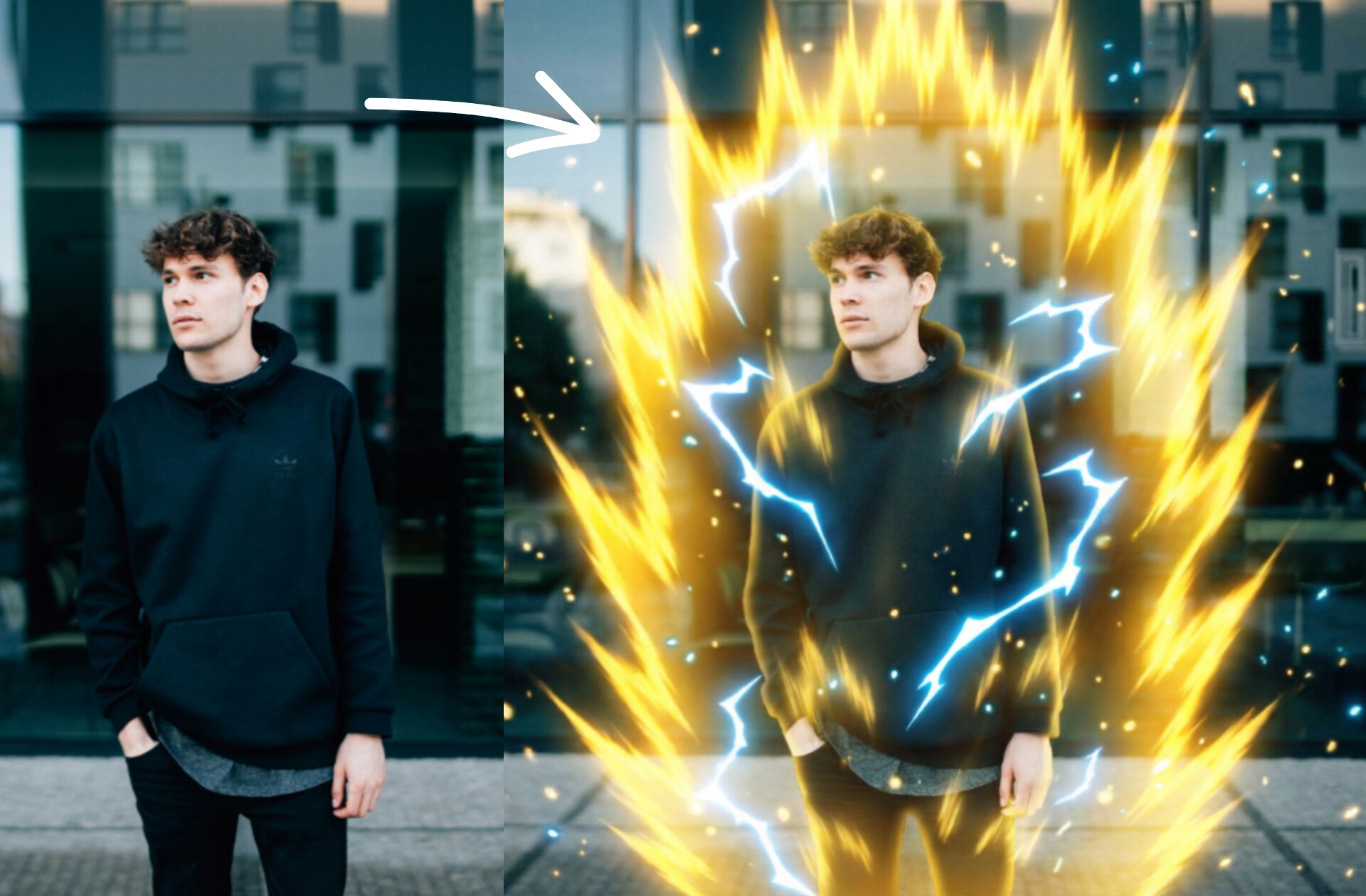 Anime style example in different styles