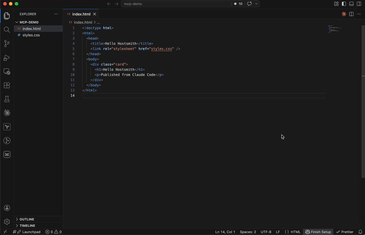 Deploy a page from Claude Code and get a live URL