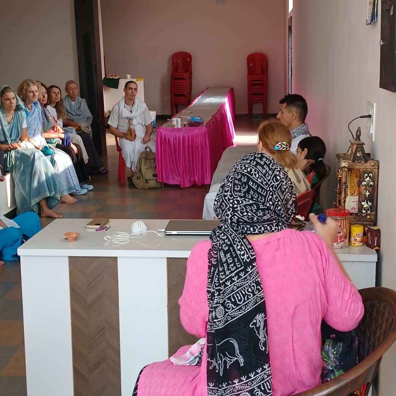 Religious Katha and spiritual gathering