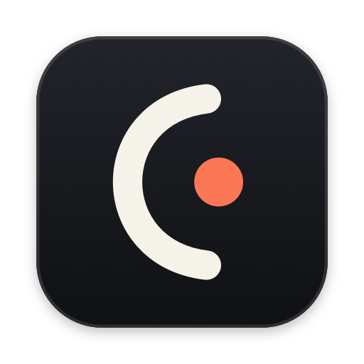 Hotch app icon: a companion curve and warm signal