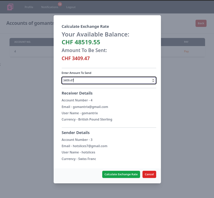 initial payment page
