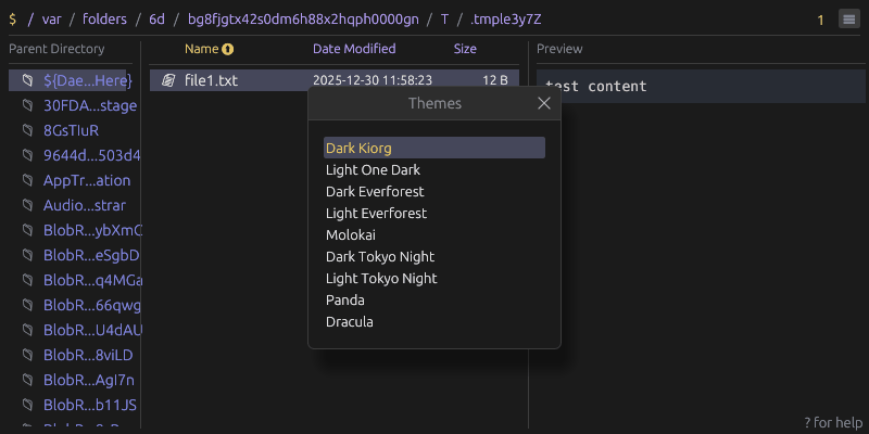 Theme Selection