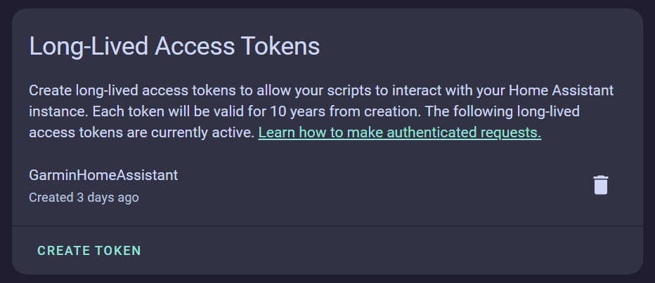 Long-Lived Access Token