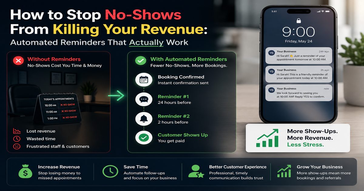 How to Stop No-Shows From Killing Your Revenue
