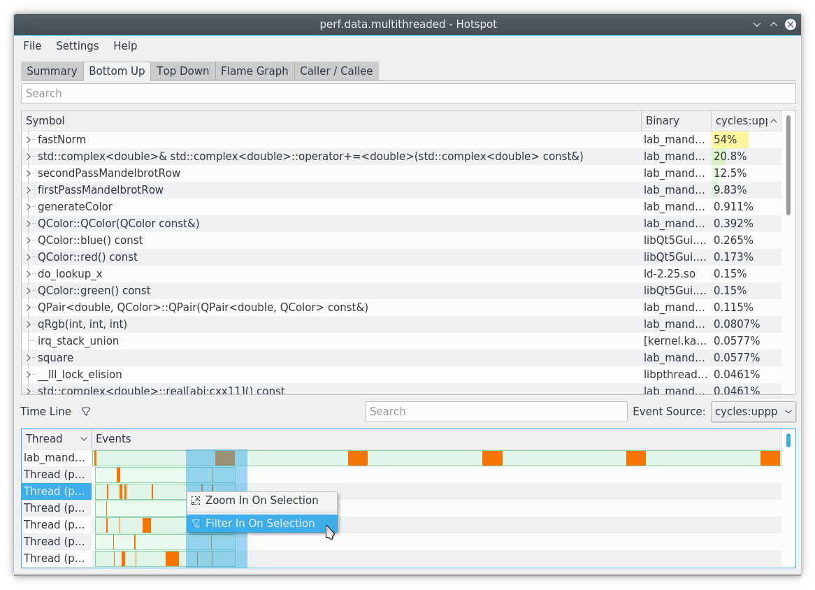 hotspot timeline filtering by time