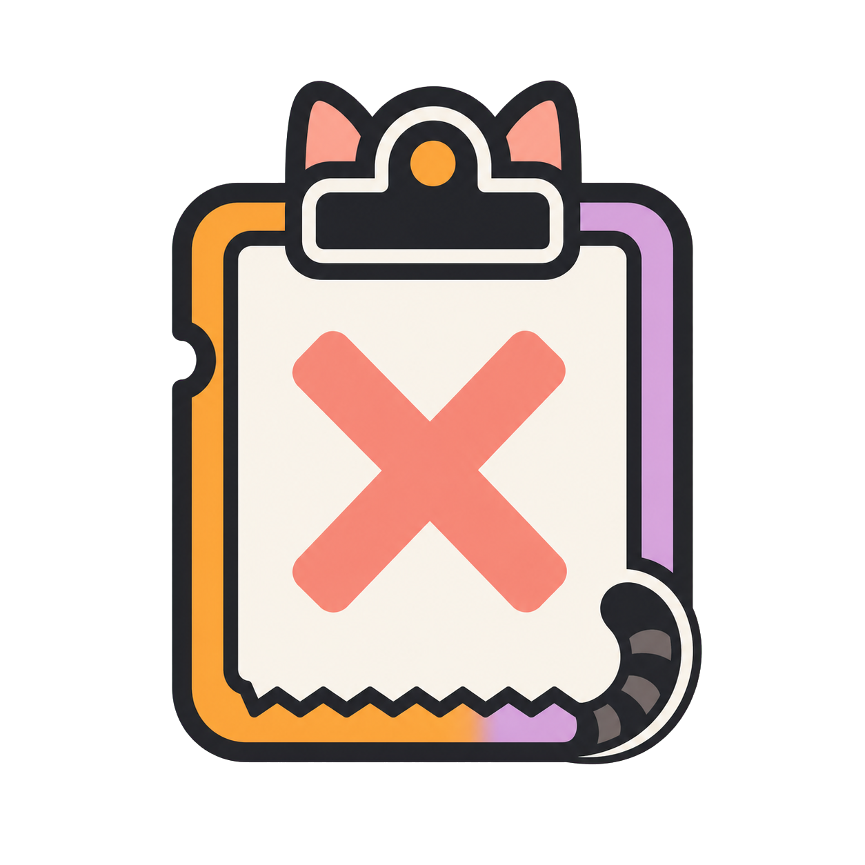 Slop Cop cat clipboard emblem