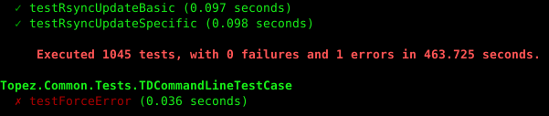 local test failures