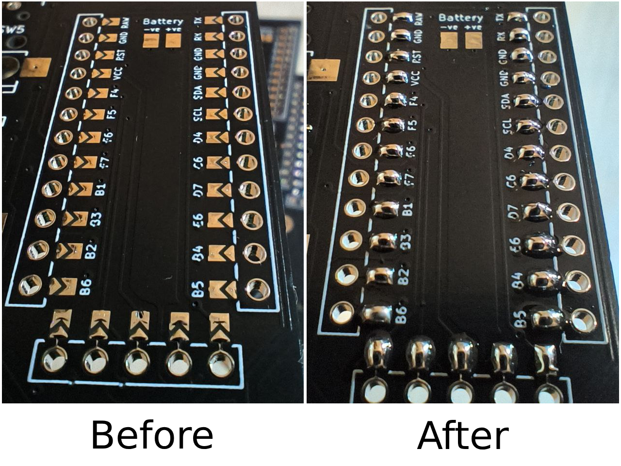 Soldered jumpers