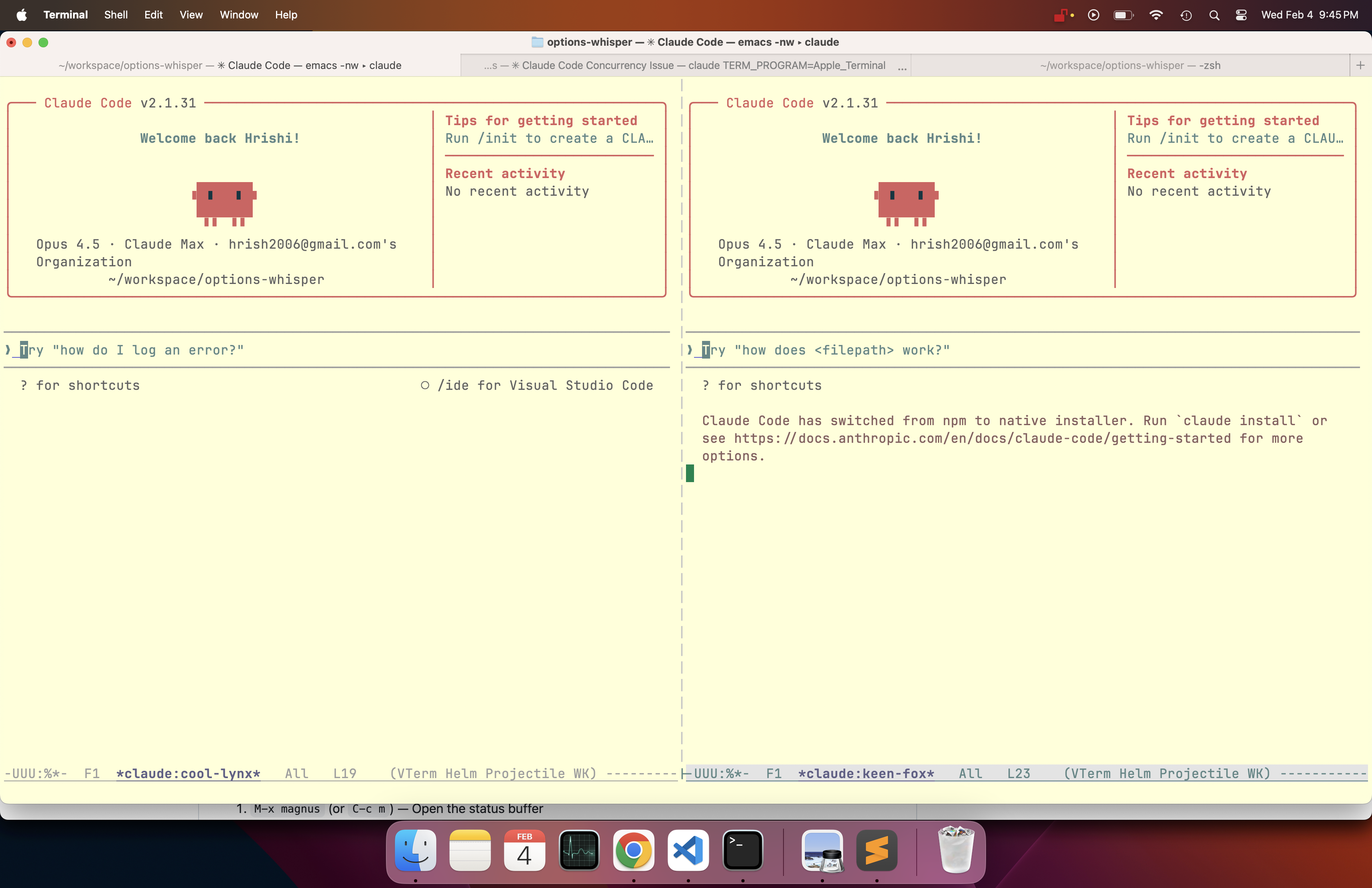 CC instances shown working side by side