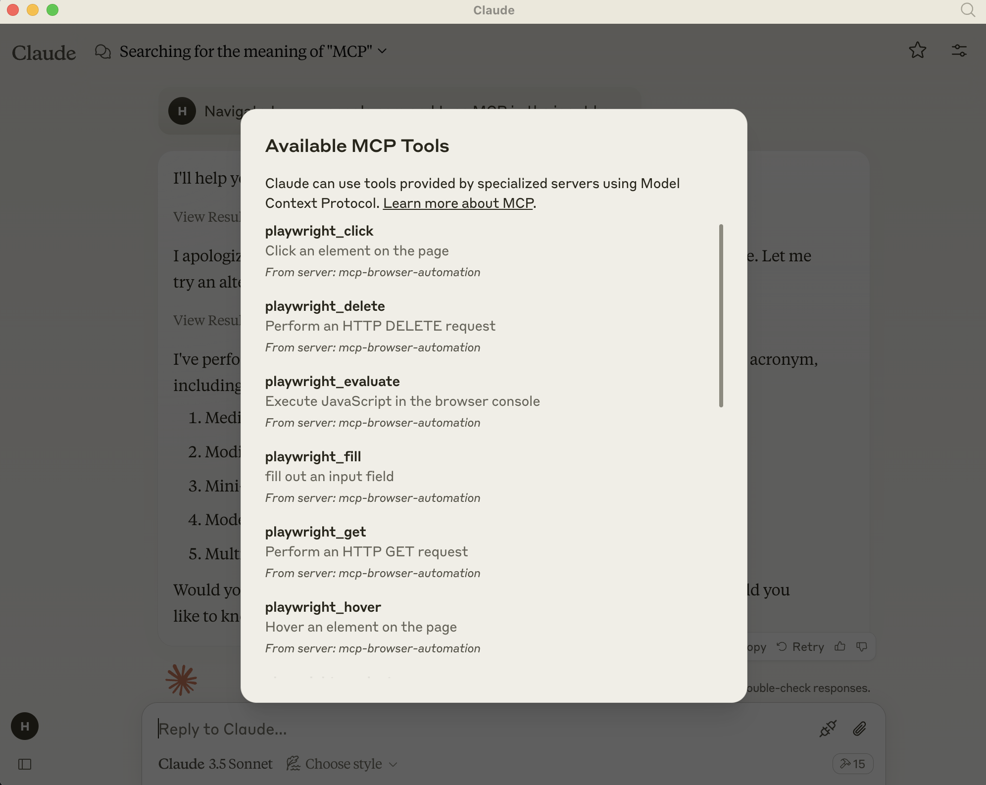 Added MCP Server options