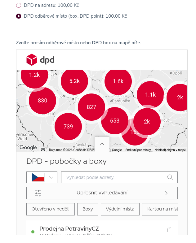 Map widget