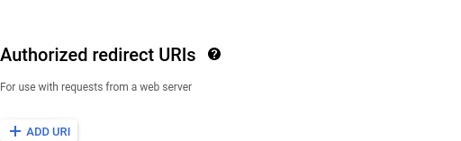 authorized redirect URIs heading