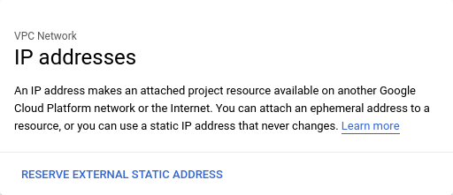 reserve external static address button