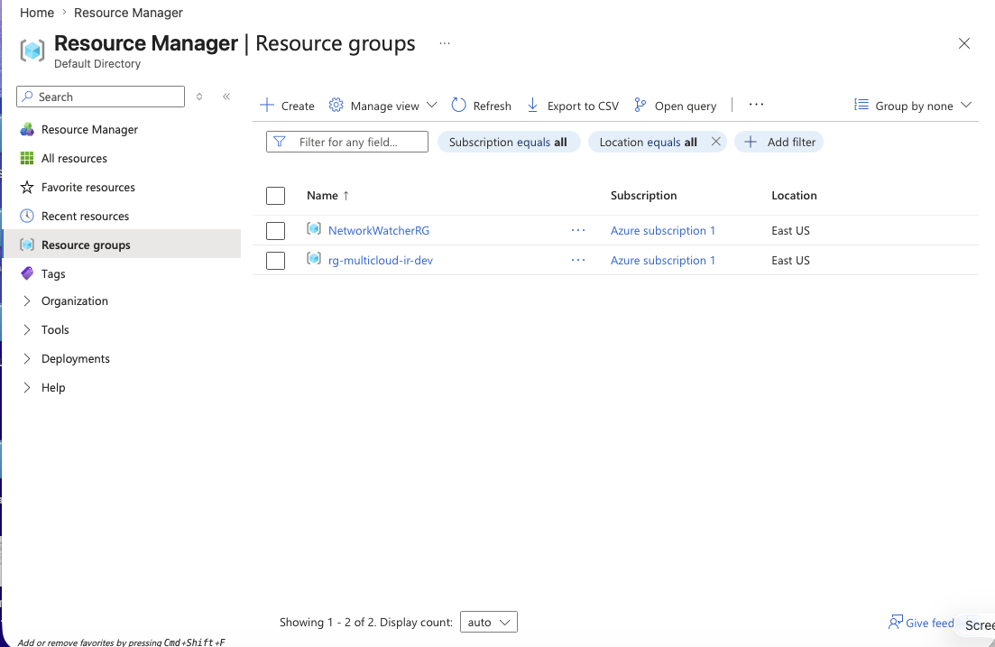 Resource Group 概览