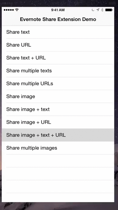 Share Extension GIF