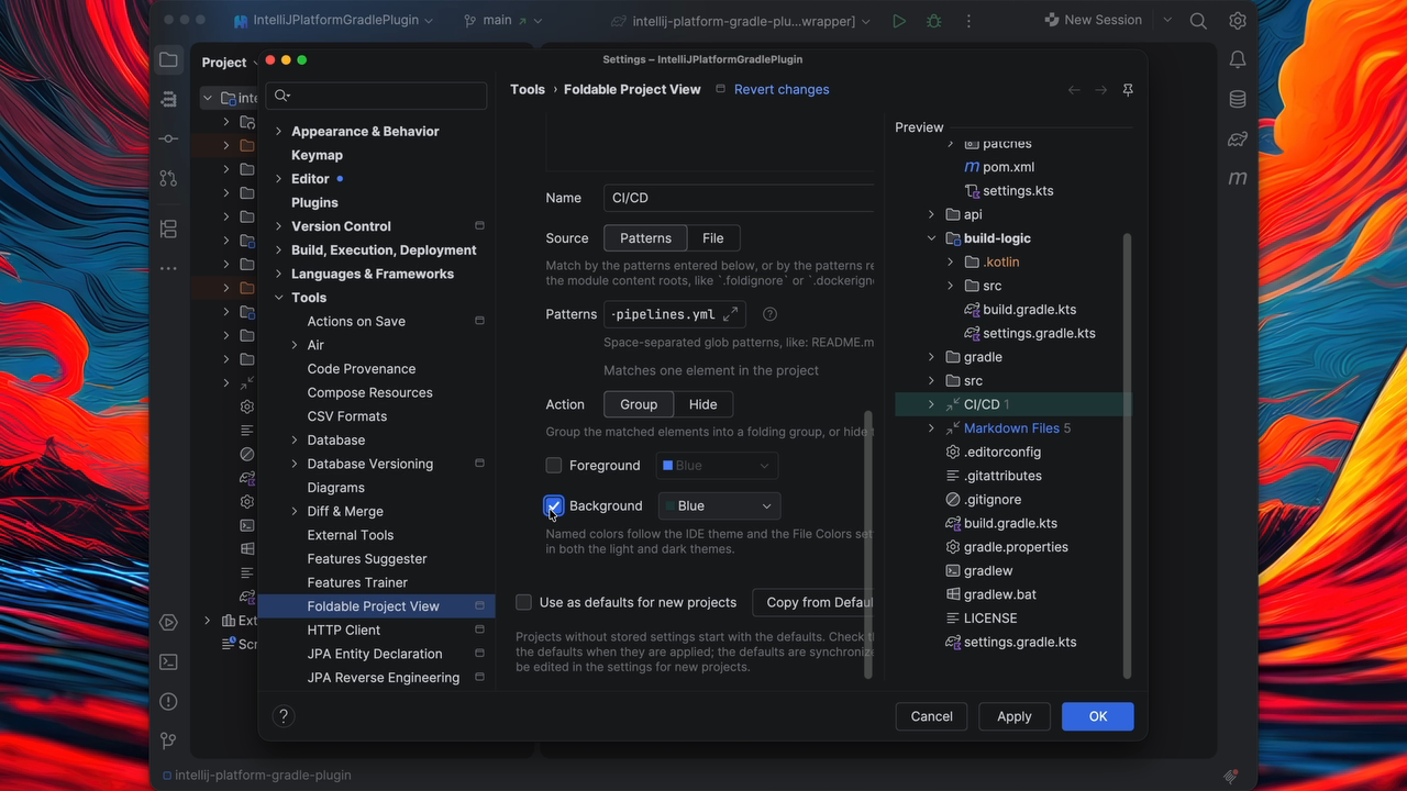 Watch the Foldable Project View demo video