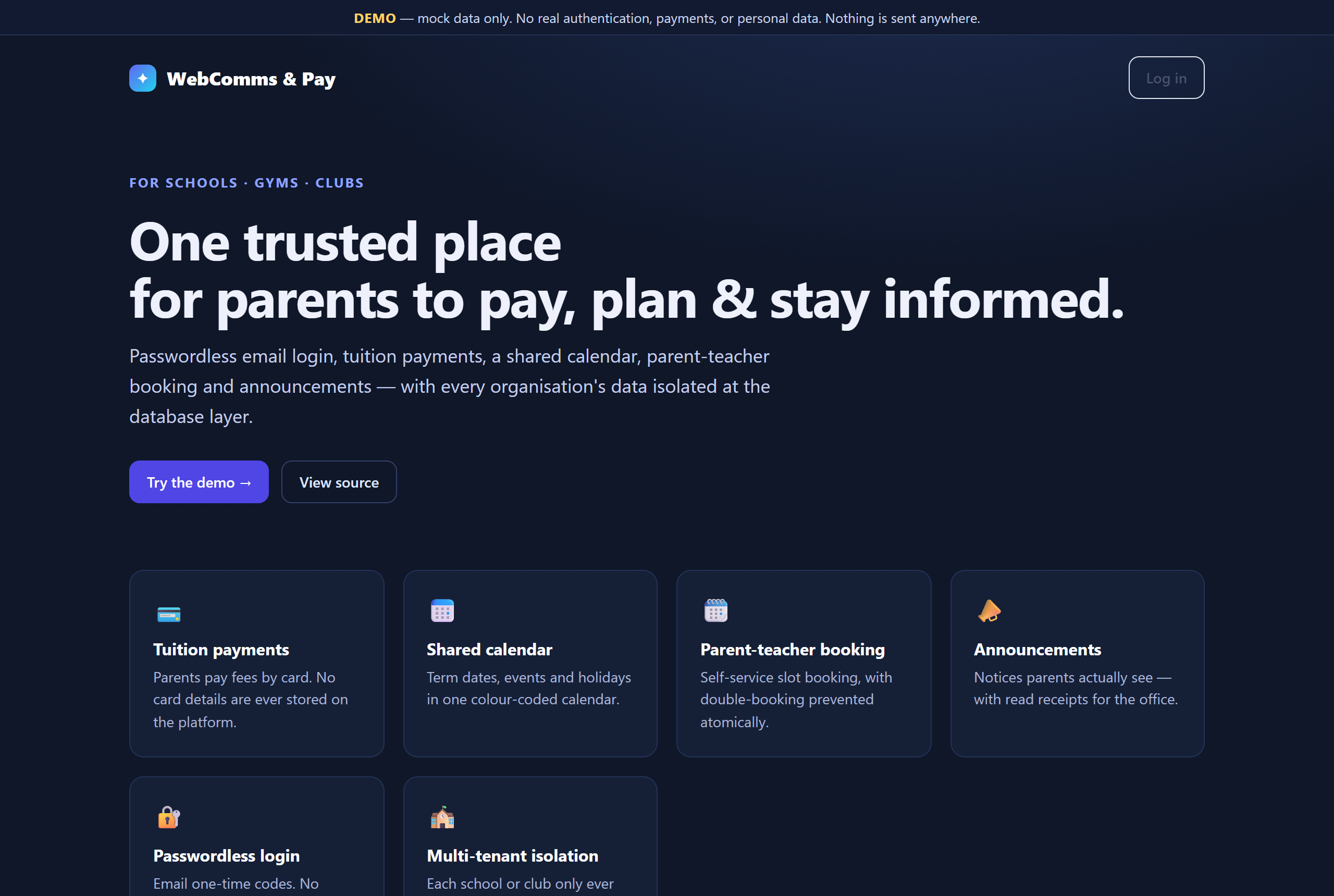 webcomms-pay screenshot
