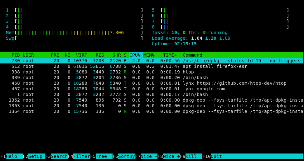 htop demo