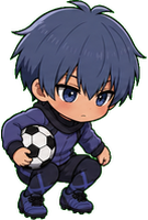 Shadow Striker holding a football, ready to play