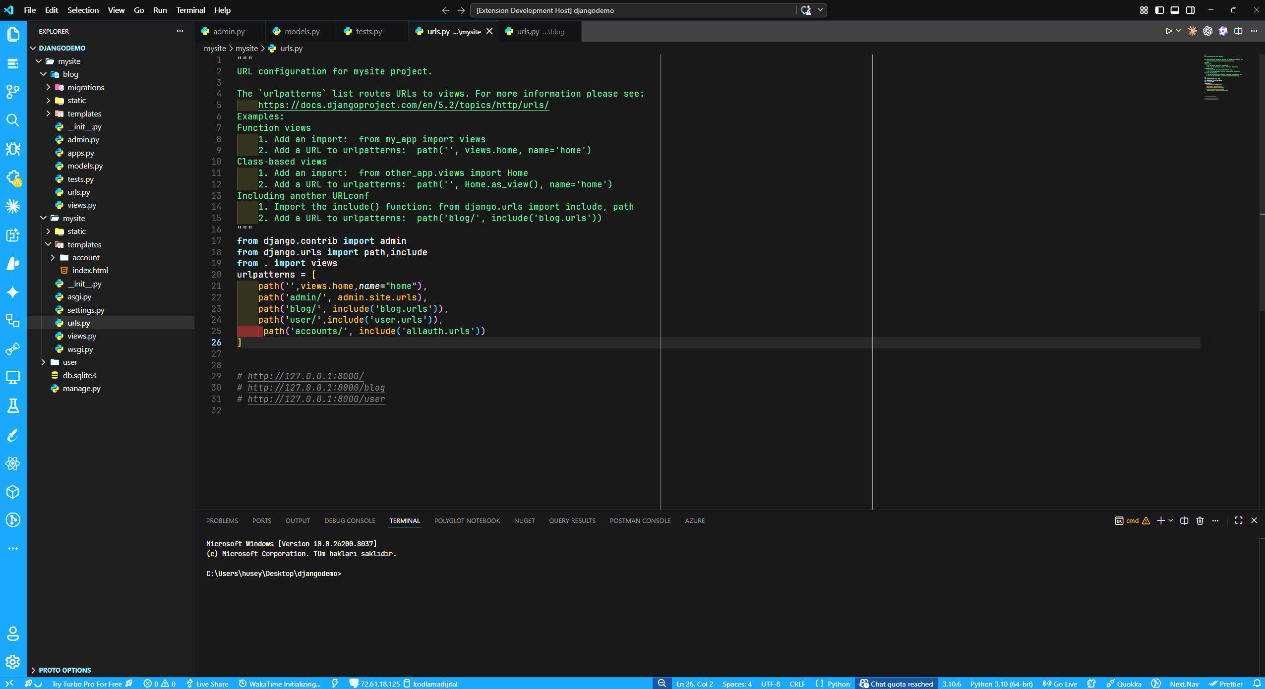 Tunc Dark Theme Preview