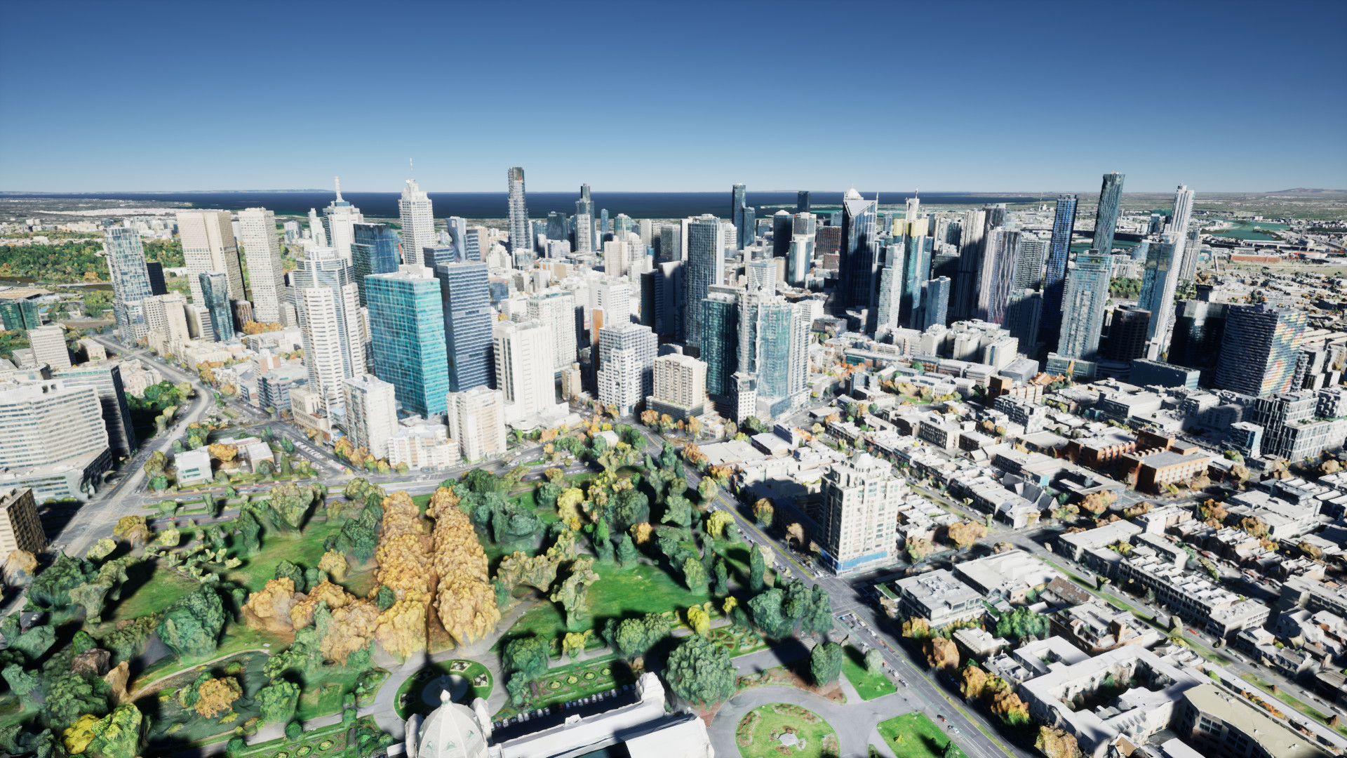 Photogrammetry of Melbourne, Australia visualized in Unreal Engine using Cesium for Unreal.