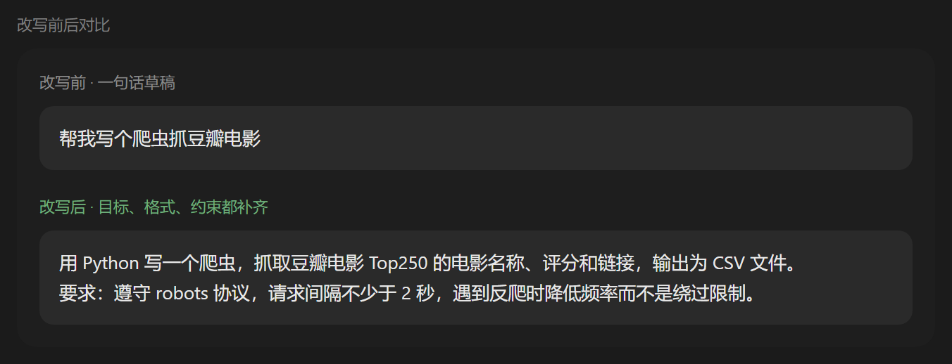 改写前后对比