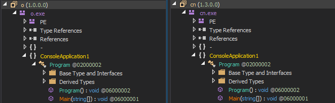 alt The same structure and functions in .NET file