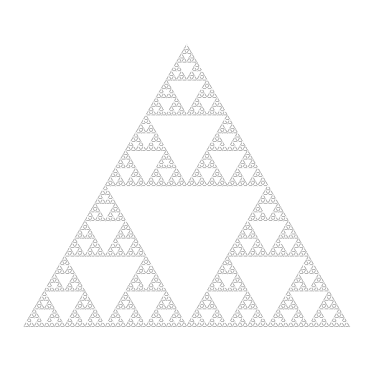 Sierpinski triangle generated from a grammar