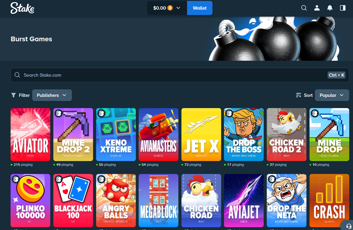 Crash GAme on Stake Casino