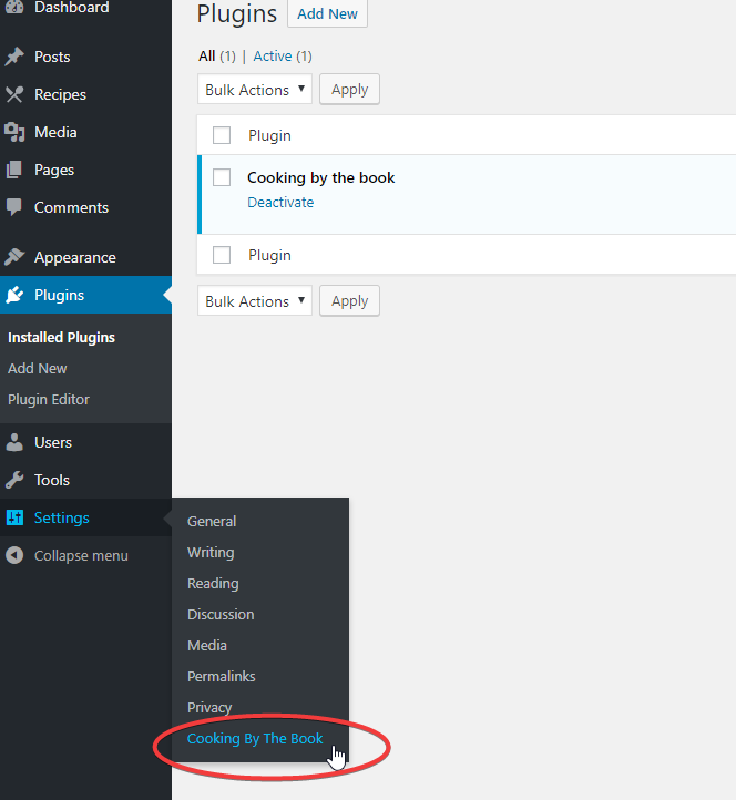Image showing where the settings can be found