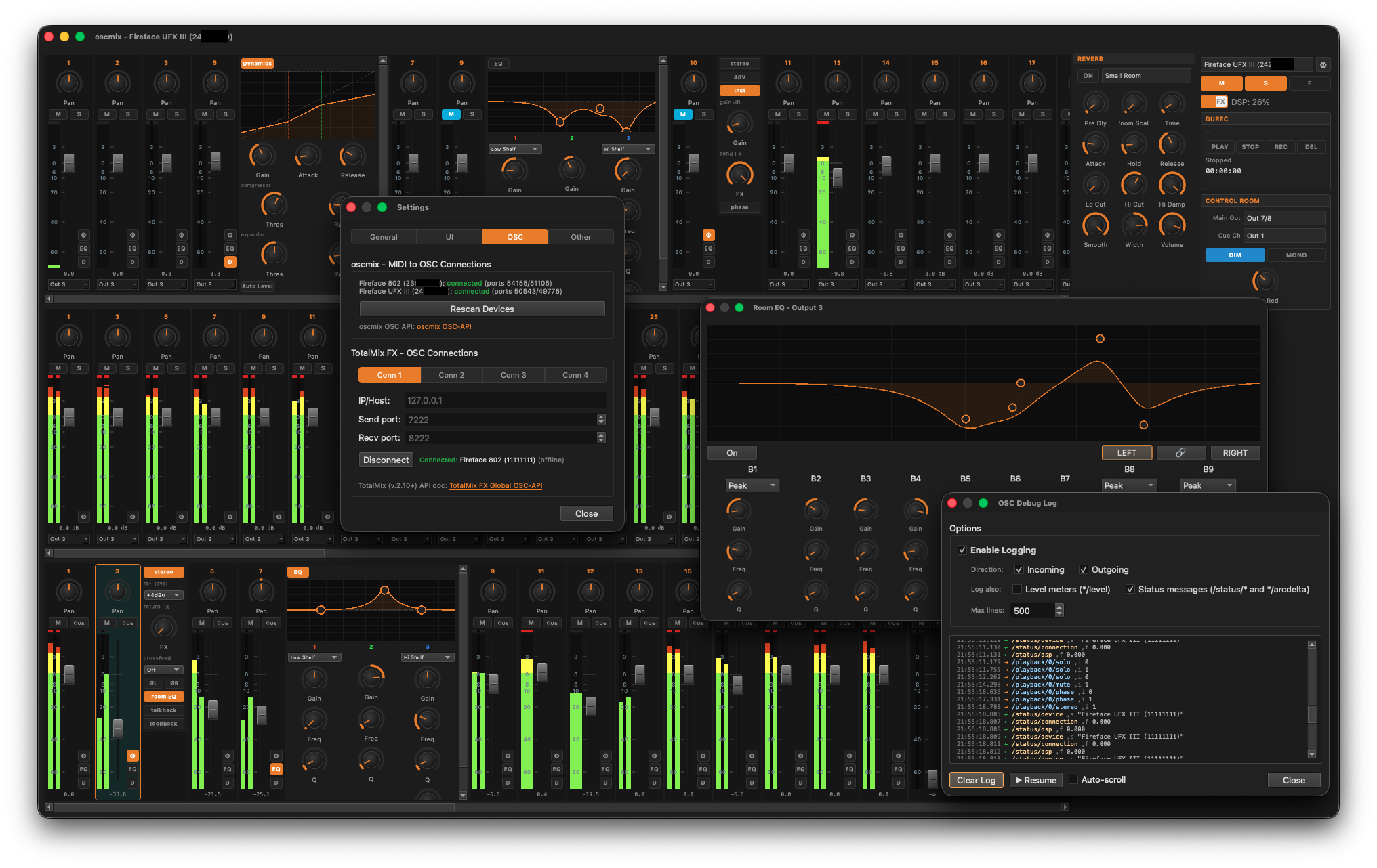 oscmix-qt main window