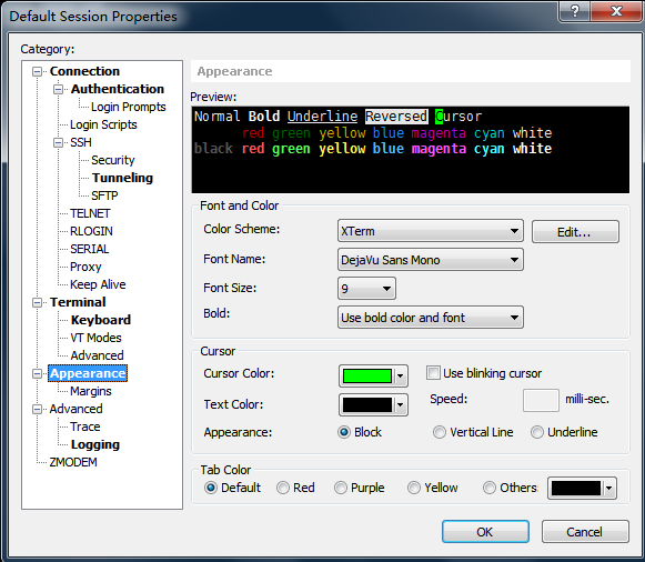 Xshell_Appearance