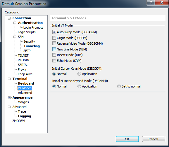 Xshell_VT_Modes