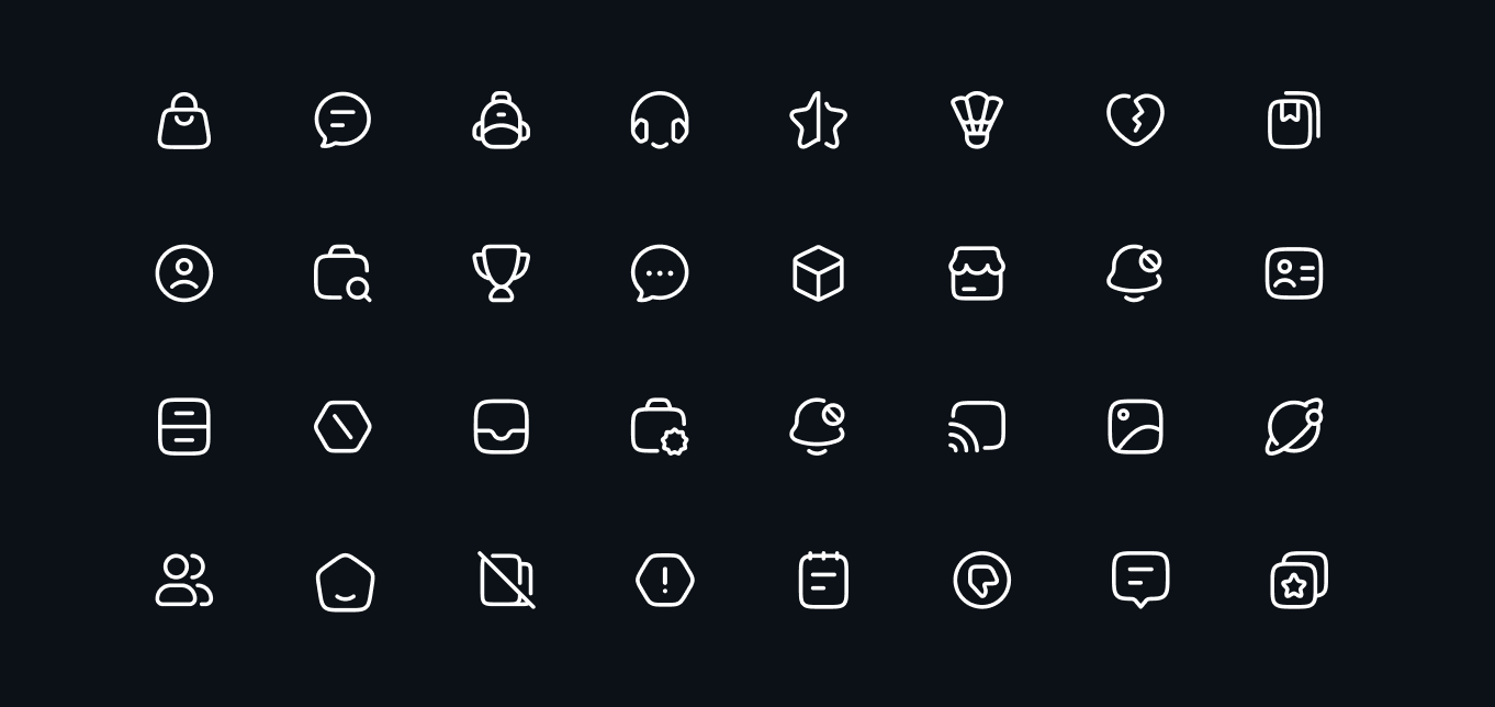 A preview of Hugeicons