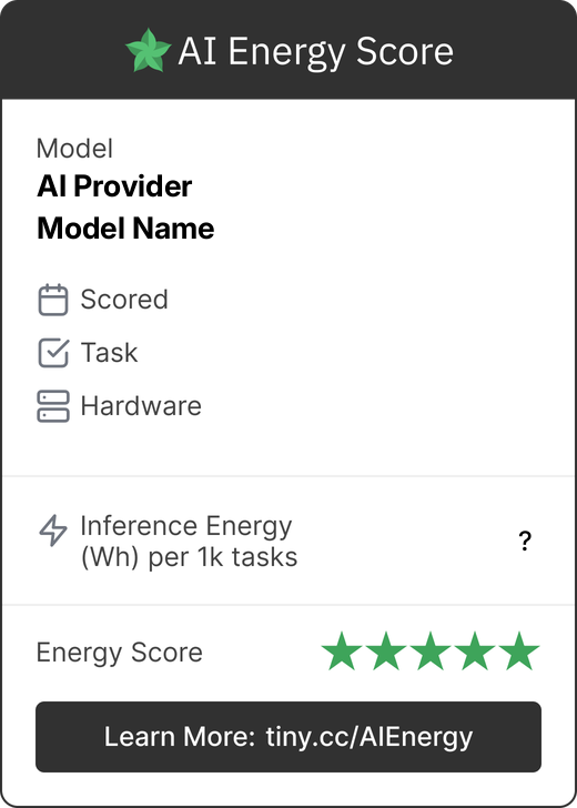 AI Energy Score Sample Label