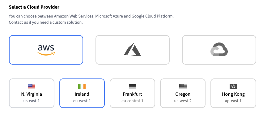 select region