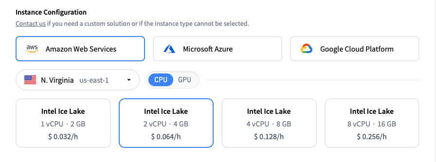 select region