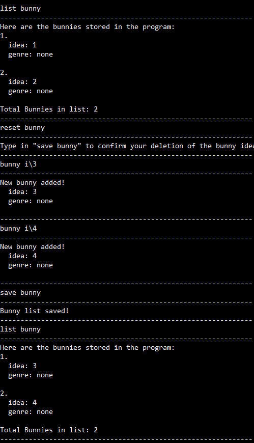 No way to exit from deleting the bunnies even though there is a save ...