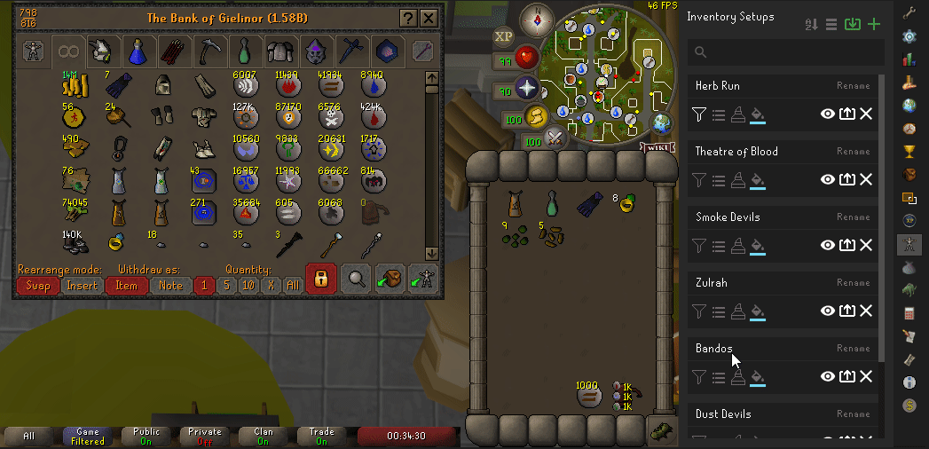 Bank Filtering Equipment Inventory