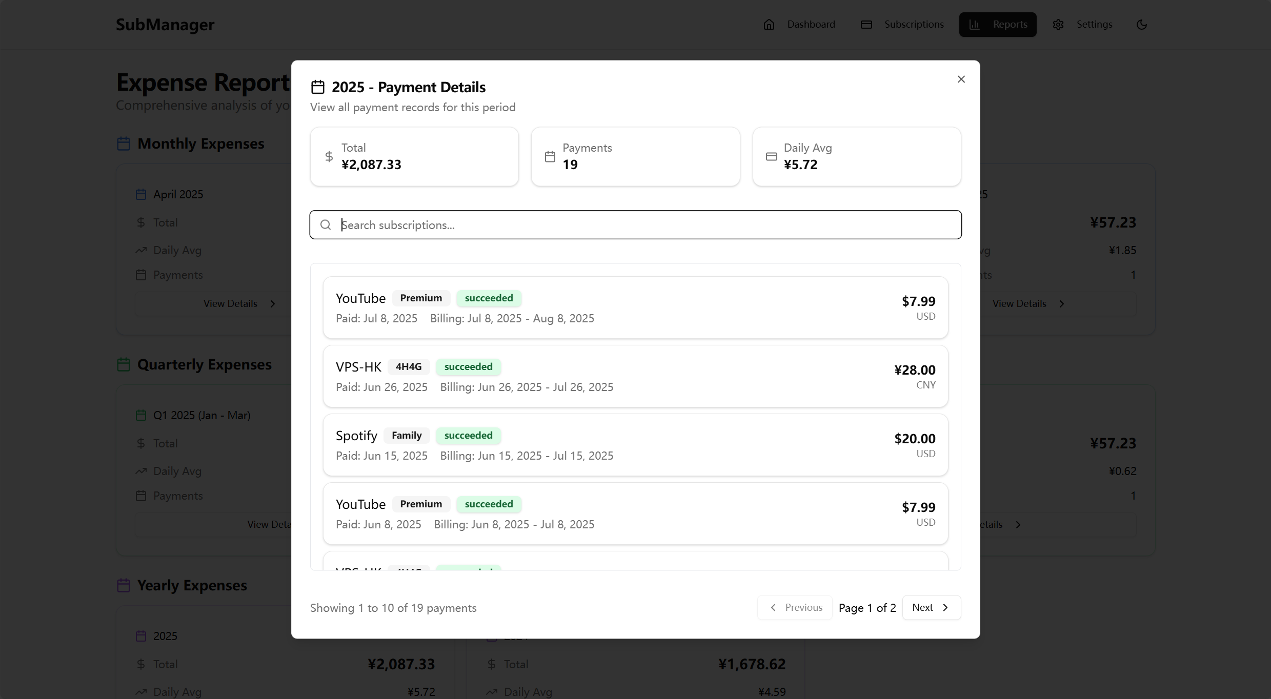 Monthly Expenses
