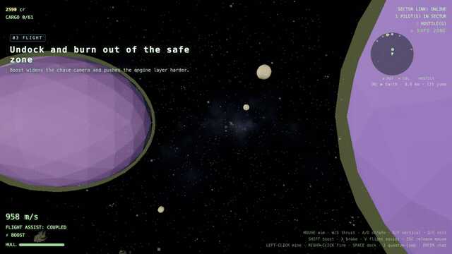 Mine, trade, fight pirates, jump across the galaxy, and chat — multiplayer, in your browser