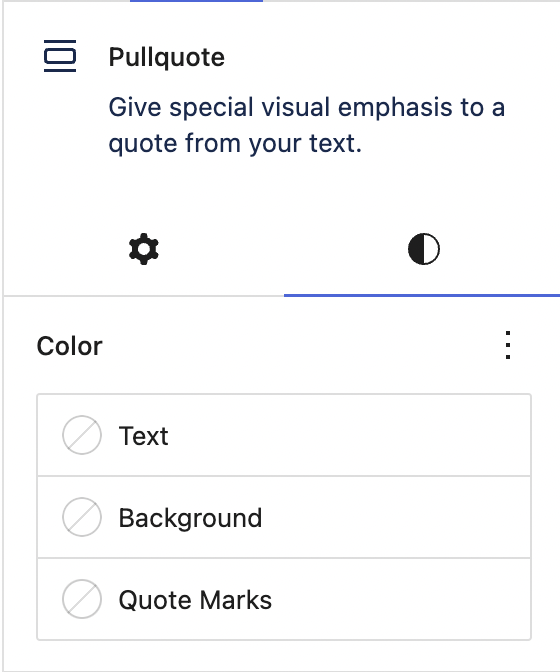 Extended color UI
