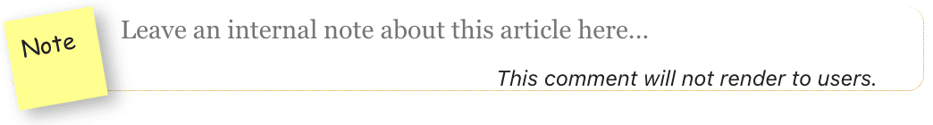 screenshot of freshly-inserted comment block