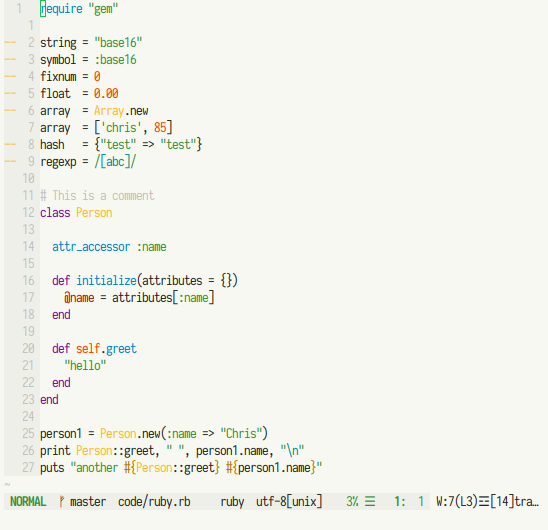 Base 16 Humanoid Light Vim