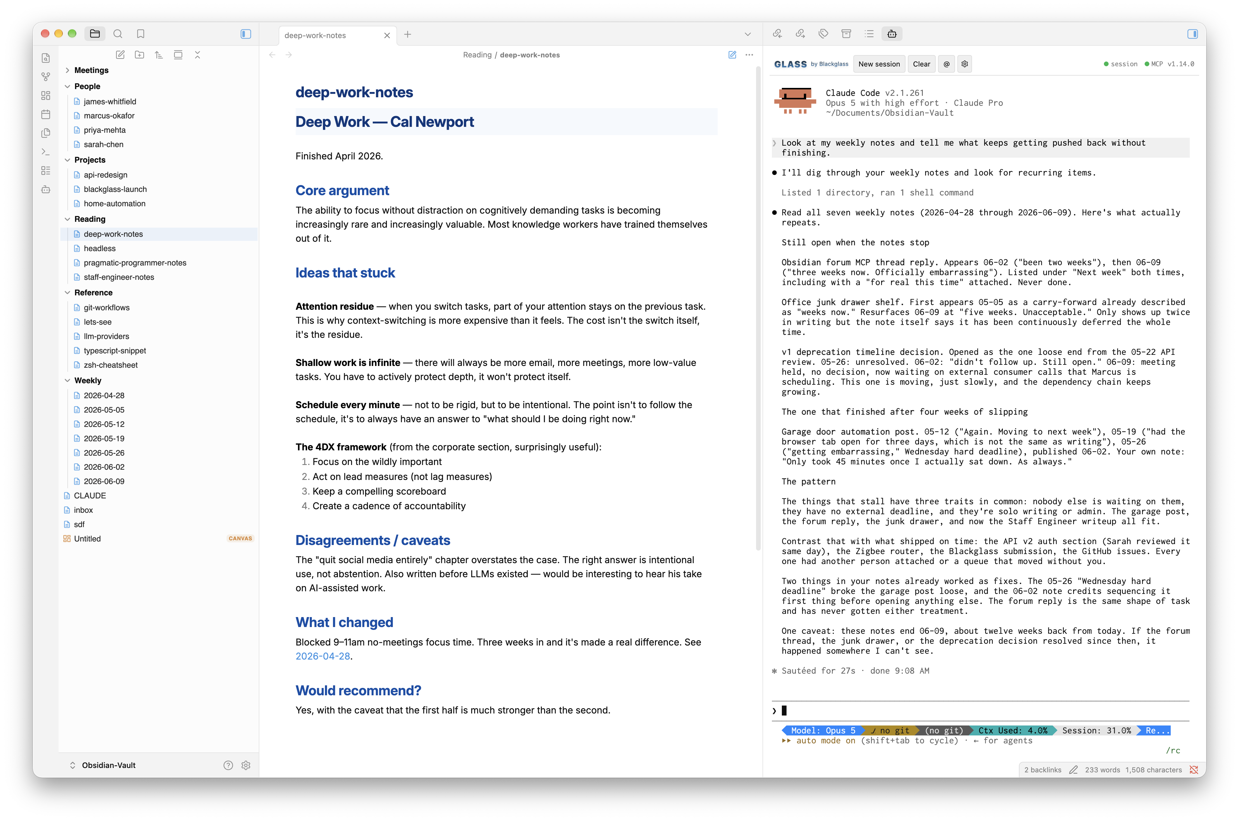 Glass screenshot, light mode