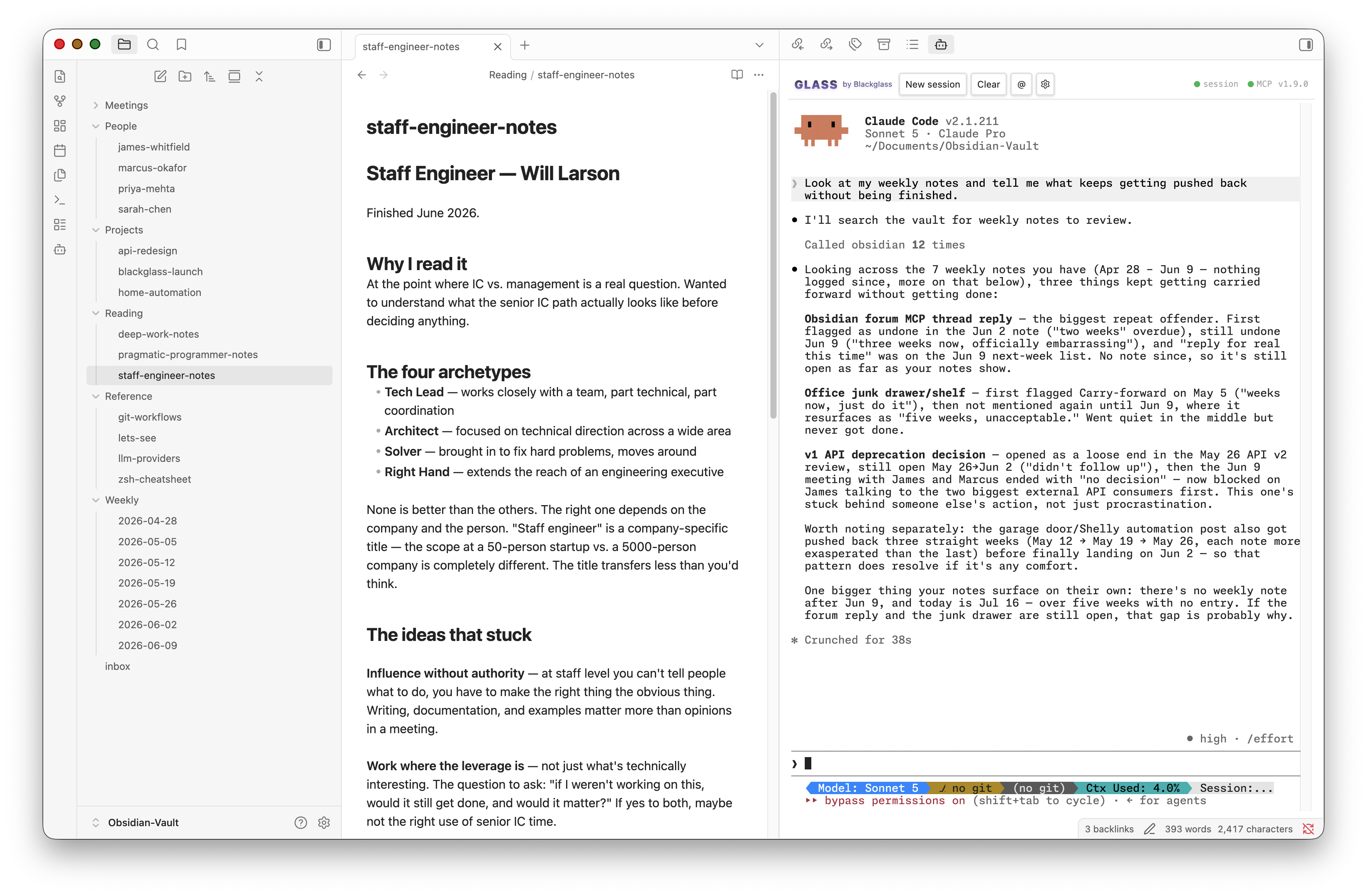 Glass screenshot, light mode