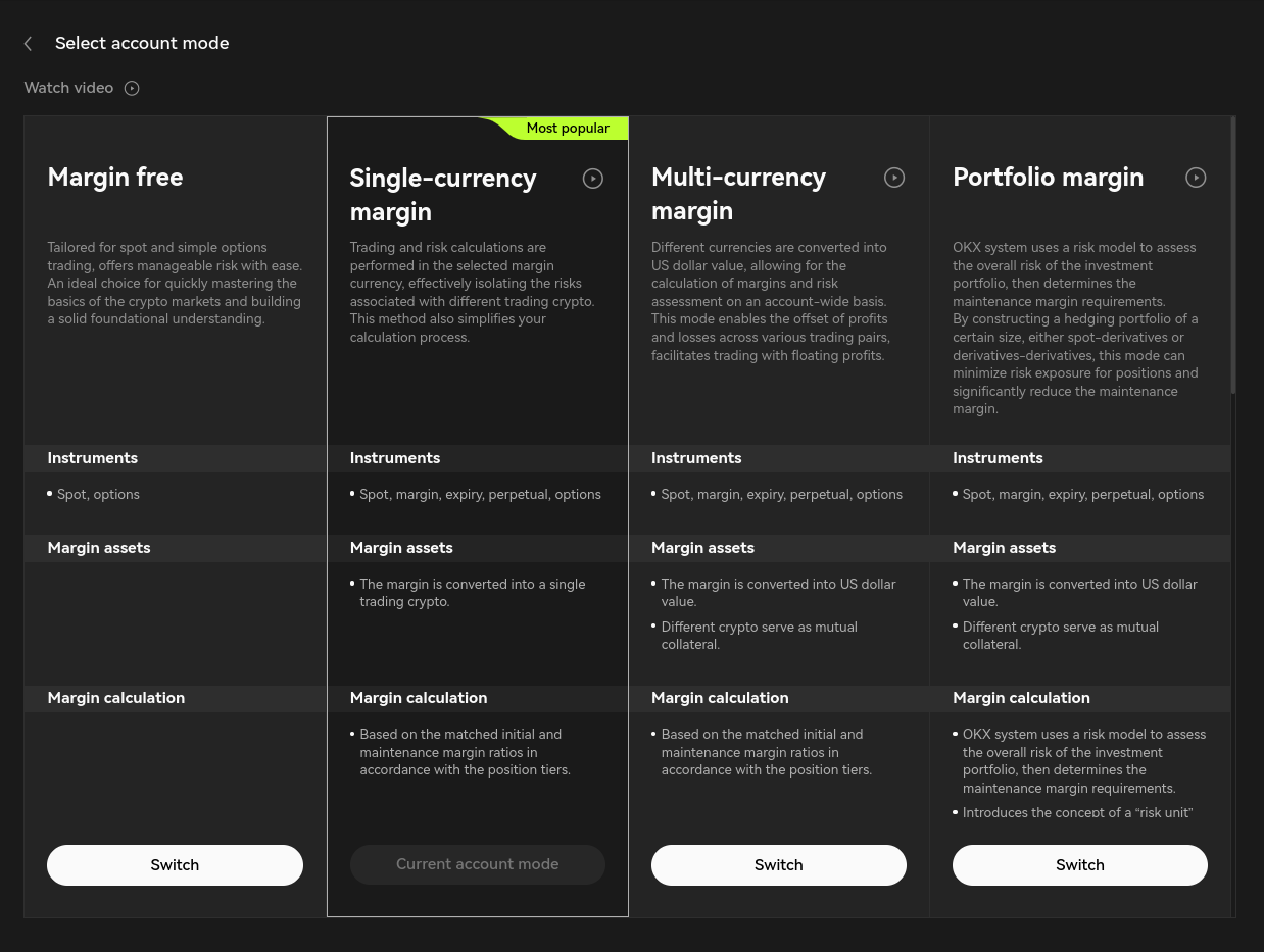 Account mode